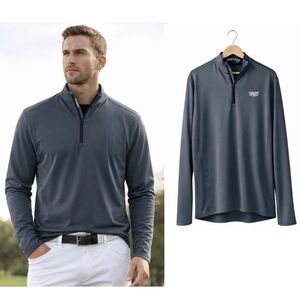 Greyson Men's Quarter Zip Sweater Grey Cadillac Tate Large NWT RARE